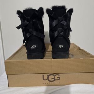 UGG Bailey Bow Women's Black Boots with Bows